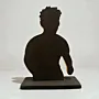 Handcrafted Mousa Al-Tamari Wooden Football 2D Figure 17x13 cm