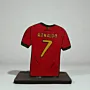 Cristiano Ronaldo Portugal Jersey Wooden Football Figure 13x13 cm