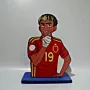 Handcrafted Lamine Yamal Wooden Football Figure with Multiple Size Options