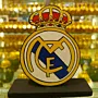 Handcrafted Real Madrid Wooden Logo Figure with Multiple Size Options