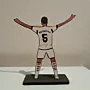 Handcrafted Bellingham Wooden Football Figure with Multiple Size Options
