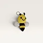 Handmade Yellow Crochet Bee Amigurumi Keychain Bag Charm