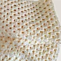Handmade Beige Acrylic Crochet Rectangular Winter Scarf