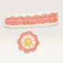 Handmade Cotton Crochet Peach Rose Mug Set with Coaster