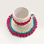 Handmade Cotton Crochet Pink Tulip Mug Set with Coaster