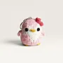 Handmade Soft Crochet Pink Penguin Amigurumi Keychain Charm