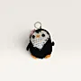 Handmade Crochet Black Penguin Amigurumi Keychain Charm