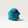 Handmade Turquoise Crochet Ghost Amigurumi Keychain Charm