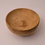 Classic Round Paulownia Wood Bowl in Natural Finish