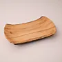 Curved Paulownia Wood Serving Tray in Natural Finish