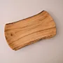 Curved Paulownia Wood Serving Tray in Natural Finish