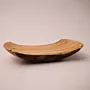 Curved Paulownia Wood Serving Tray in Natural Finish