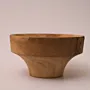 Wide Paulownia Wood Bowl with Soft Rounded Profile