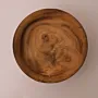 Footed Paulownia Wood Bowl with Raised Pedestal Base