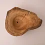 Natural Edge Paulownia Wood Bowl with Raised Foot