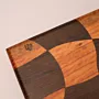 Handmade Camphor and Wenge Wood Serving Board for Artisan Tables