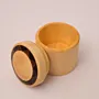 Small Lemon Wood and Black Shell Jewelry Box Handmade