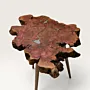 Organic Burl Mahras Olive Wood and Pewter Artisan Table