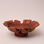 Hand-Turned Mahras Olive Wood Rustic Pedestal Bowl