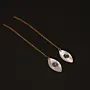 Mother-of-Pearl and Abalone Earrings Hand-Carved Pair