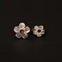 Green Cherry Blossom Ring in Mother-of-Pearl Abalone and Copper Free Size