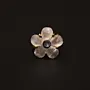 Green Cherry Blossom Ring in Mother-of-Pearl Abalone and Copper Free Size