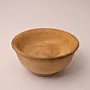 Round Paulownia Wood Bowl with Smooth Natural Finish