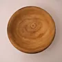 Round Paulownia Wood Bowl with Smooth Natural Finish