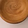 Round Paulownia Wood Bowl with Smooth Natural Finish