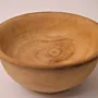 Round Paulownia Wood Bowl with Smooth Natural Finish