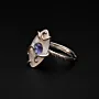 Evil Eye Ring in Mother-of-Pearl and Abalone Free Size
