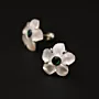 Green Cherry Blossom Mother-of-Pearl Silver Jewellery Set 3 Pieces