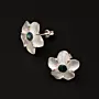 Green Cherry Blossom Mother-of-Pearl Silver Jewellery Set 3 Pieces