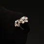 Green Cherry Blossom Mother-of-Pearl Silver Jewellery Set 3 Pieces