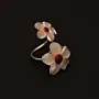 Red Cherry Blossom Coral and Silver Jewellery Set 3 Pieces
