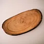 Long Paulownia Wood Serving Dish with Natural Edge