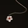 Red Cherry Blossom Coral and Silver Jewellery Set 3 Pieces