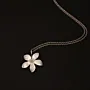 Baladi Jasmine Mother-of-Pearl Silver Jewellery Set 3 Pieces