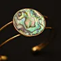 Abalone and Copper Bracelet in Adjustable Free Size
