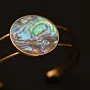 Abalone and Copper Bracelet in Adjustable Free Size