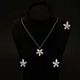 Baladi Jasmine Mother-of-Pearl Silver Jewellery Set 3 Pieces
