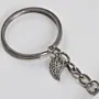 Personalized Wooden Arabic Name Keychain with Brown Side Stripe - 4 x 4 cm