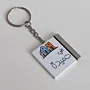 Personalized Arabic Name Keychain with Colored Window Skyline - 4 x 4 cm