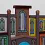 Handmade Wooden Eastern Architecture Wall Key Holder