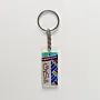 Personalized Arabic Name Keychain with Narrow Rainbow Pattern - 4 x 2 cm