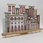 Handmade Wooden Classic House Facade Key Holder - 30 x 20 cm