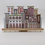 Handmade Wooden Classic House Facade Key Holder - 30 x 20 cm