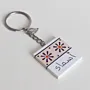 Personalized Wooden Arabic Name Keychain with Asmaa Pink Star - 4 x 4 cm