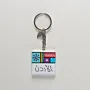 Personalized Wooden Arabic Name Keychain with Jordan Color Block - 4 x 4 cm