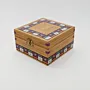 Handmade Wooden Keepsake Box with Mosaic Tile Detail